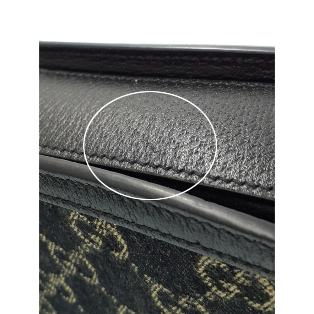 Gucci Horsebit 1955 Shoulder Bag Denim Leather Black - Picture 7 of 9